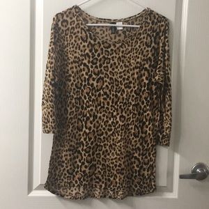 Cheetah print blouse